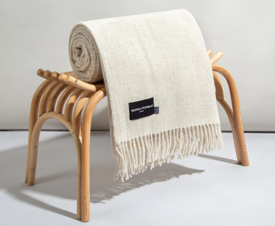 soft blanket made from recycled wool