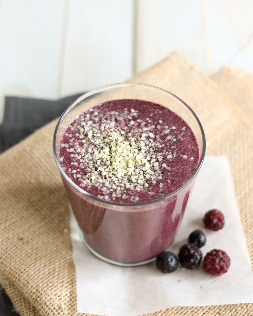 hemp berry protein smoothie