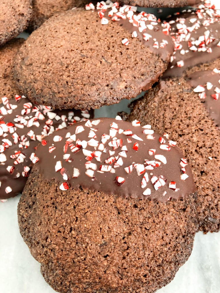 double chocolate peppermint cookies