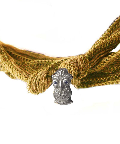 catherine michiels Bracelet charm Hibou Homer en argent