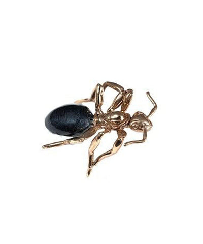 bernard delettrez broche fourmi or et bronze