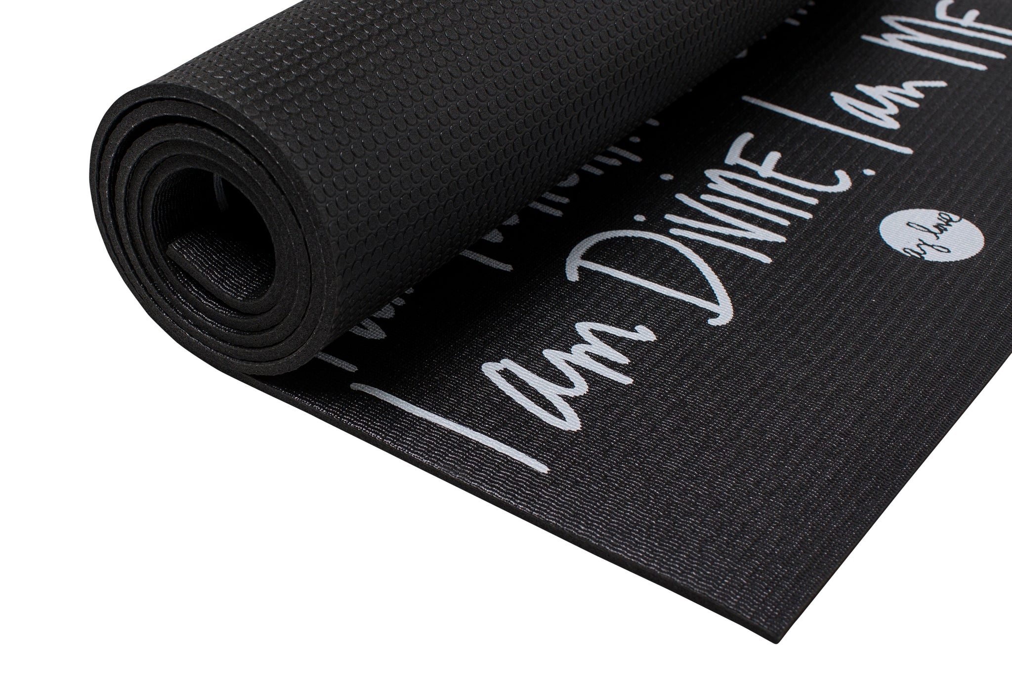 yoga mat with words