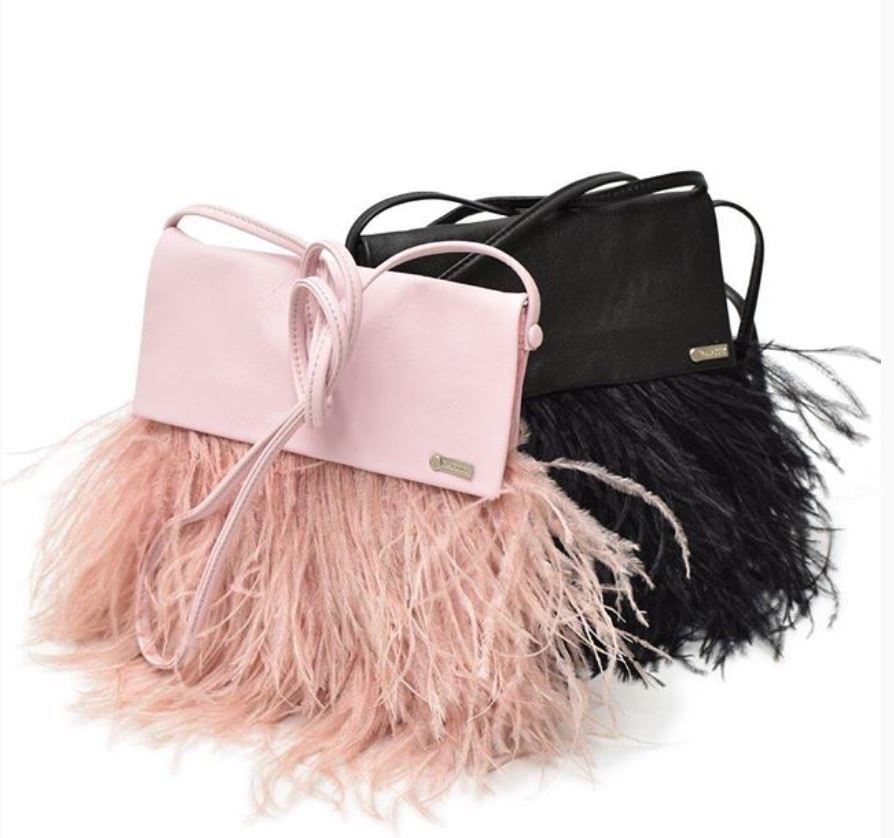 ostrich feather handbag