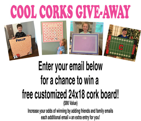 coolcorks give away free cork board