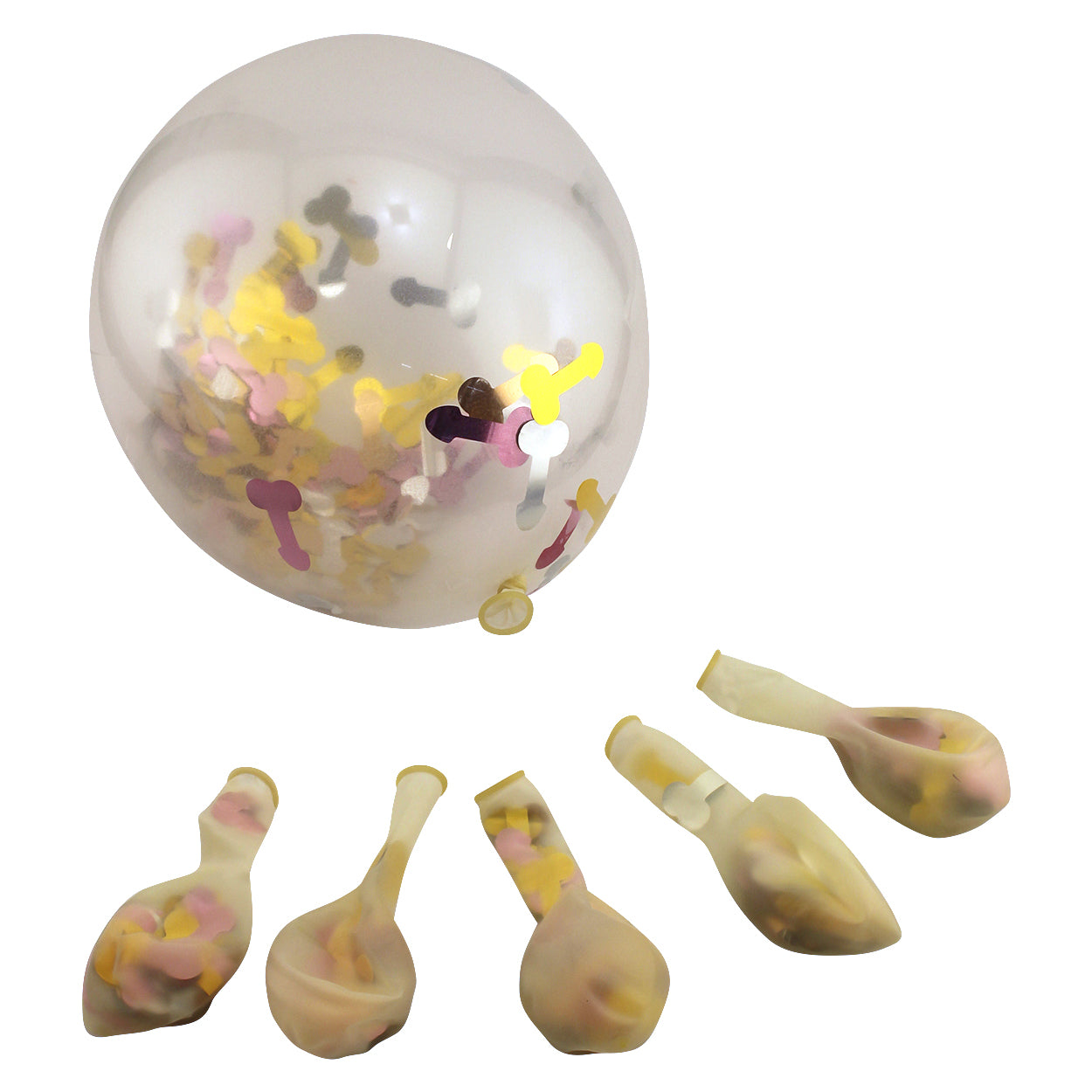 Image of Glitter Penis Confetti Balloons - 6