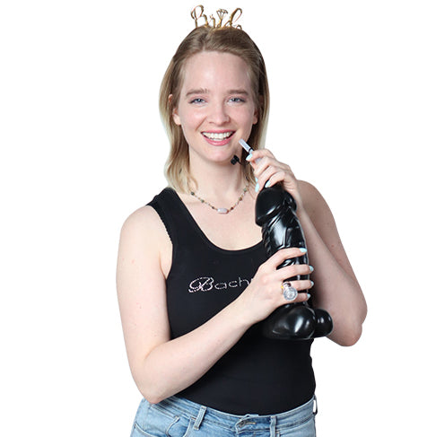 Image of Jumbo Black Penis Sports Bottle