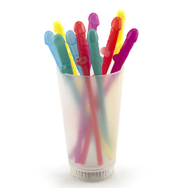 plastic reusable penis straws 10 assorted