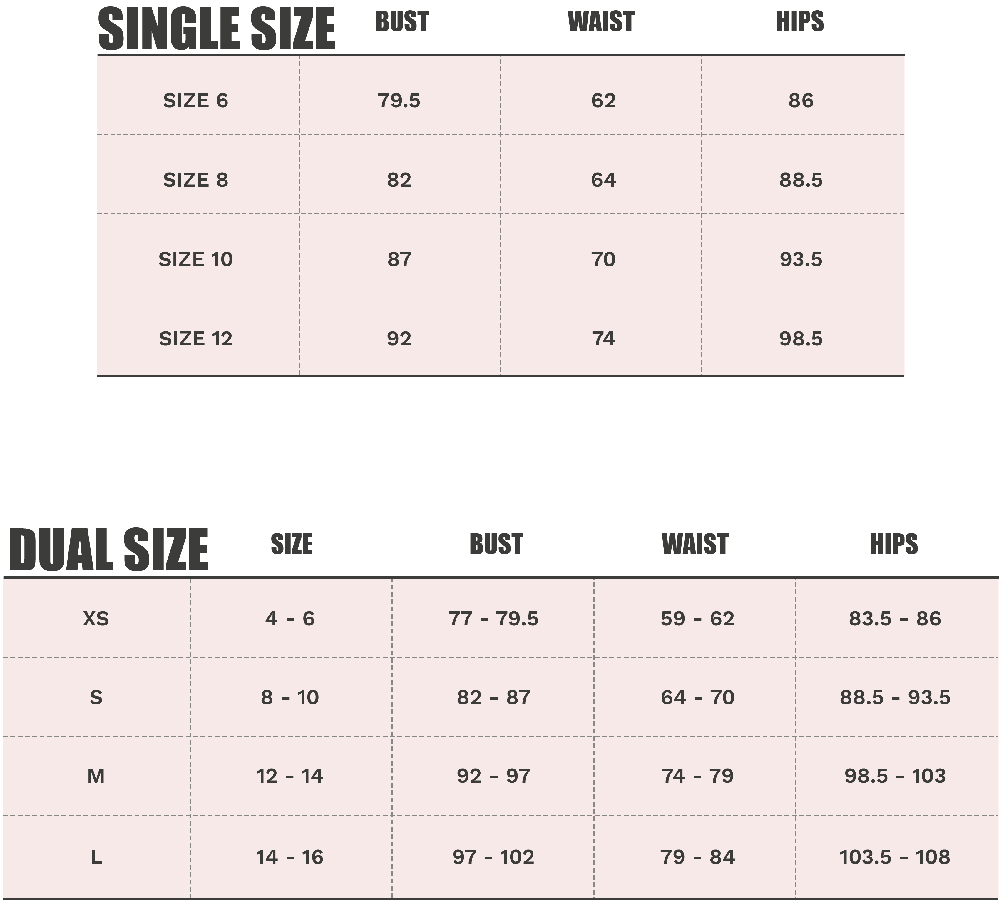 KIHT SIZE GUIDE