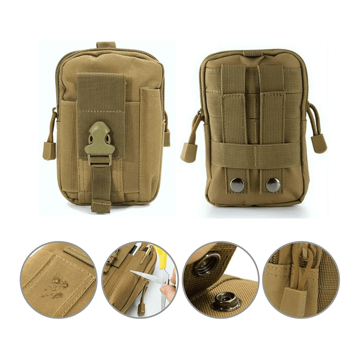 Tactical MOLLE Military Pouch Waist Bag for Hiking and Outdoors ...