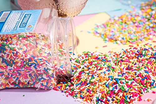 Rainbow Sprinkles Bulk Rainbow Jimmies In Resealable Container 16 Panrax Group Store 