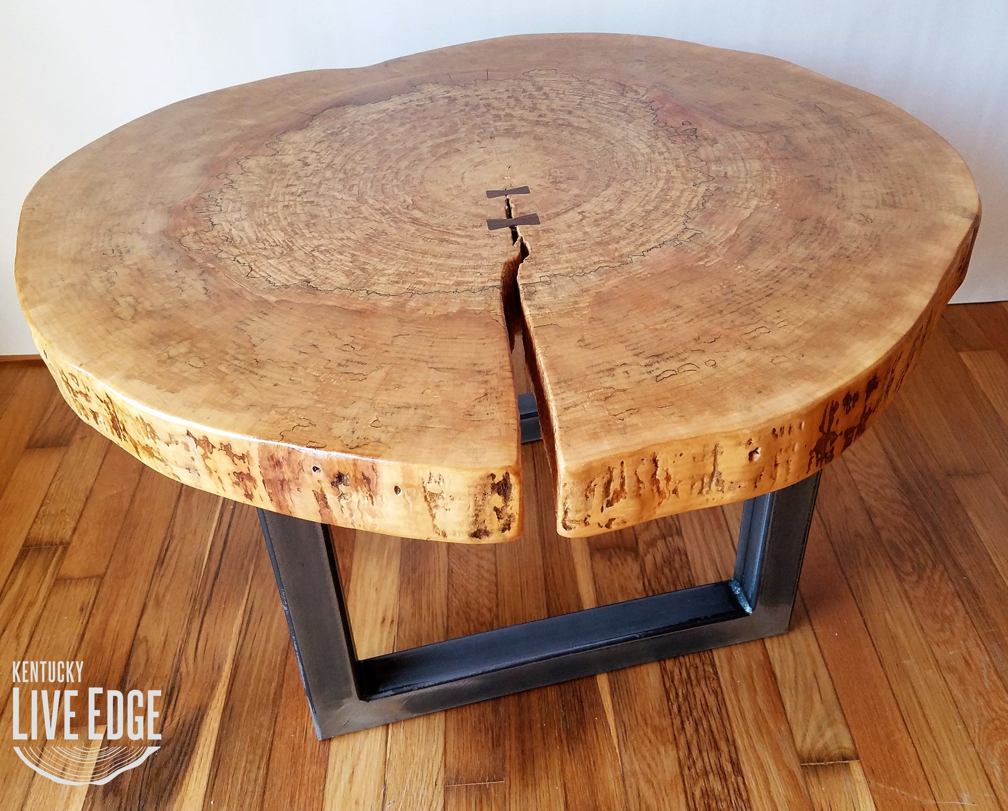 Round Coffee Table Live Edge Industrial Tree Slice Log Rustic