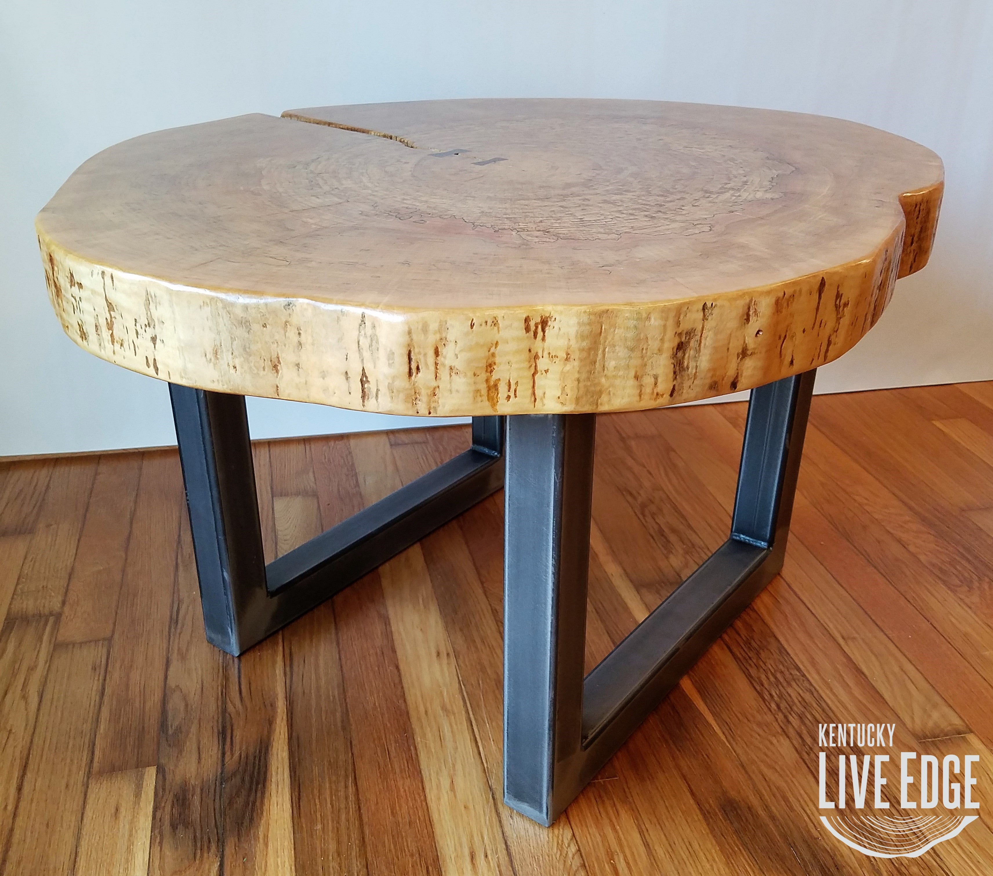 Round Coffee Table- Live Edge- Industrial- Tree Slice- Log ...