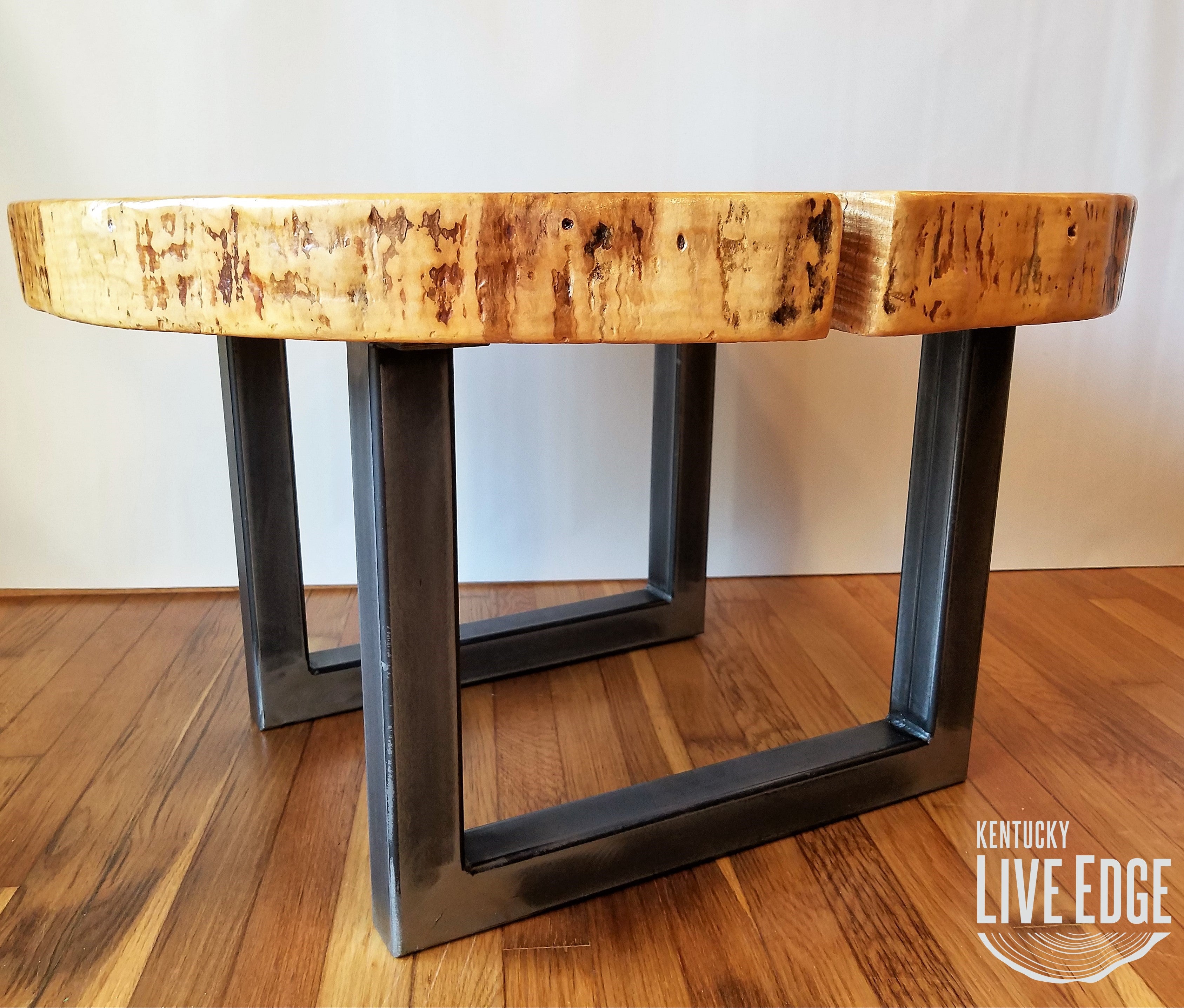 Round Coffee Table- Live Edge- Industrial- Tree Slice- Log ...