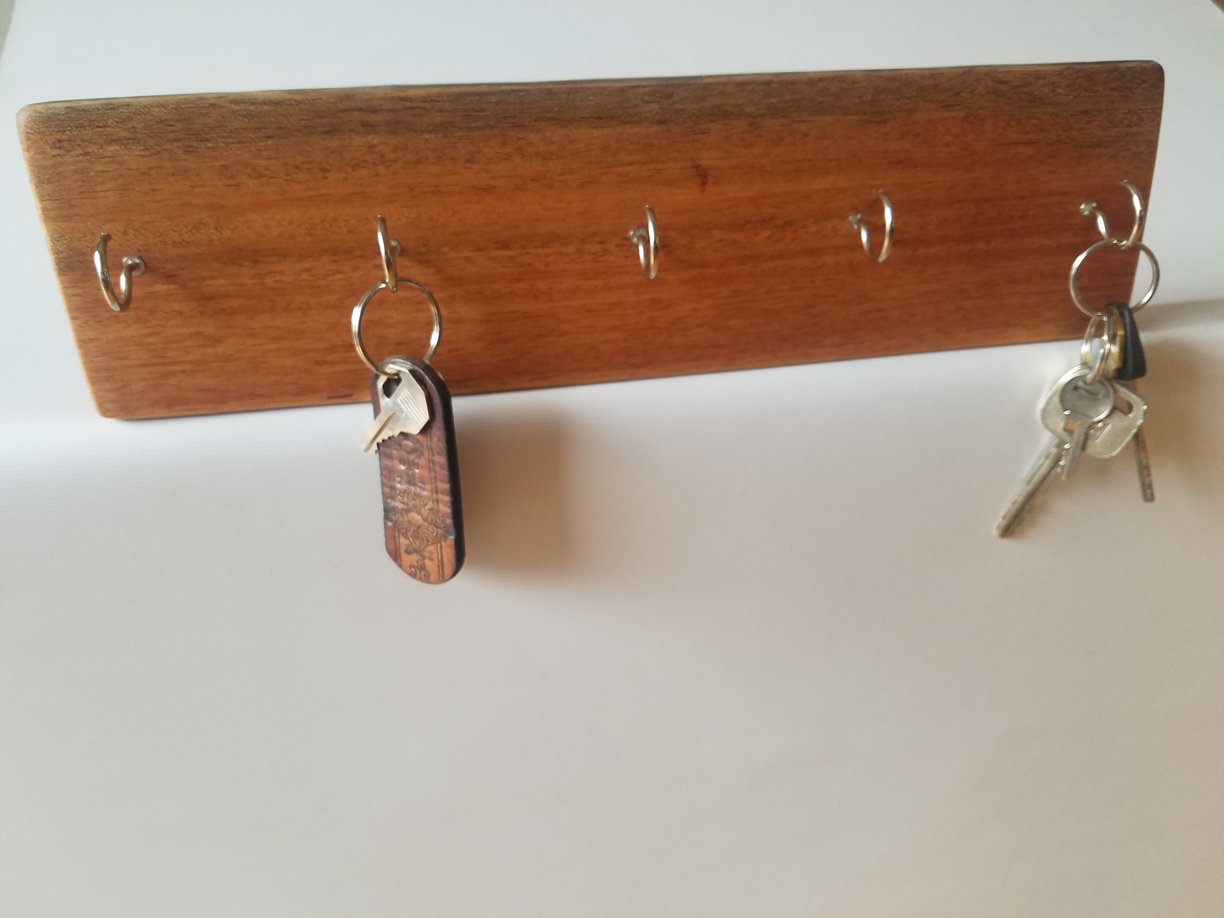 Key Holder- Wall Mounted- Key Hooks- Keychain Rack- Live Edge Wood- Si -  Kentucky LiveEdge