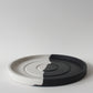 Large Round Tray | Jesmonite | Black and White