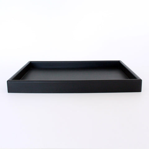 Large Rectangular Tray | Rubber | Black - White Black Grey