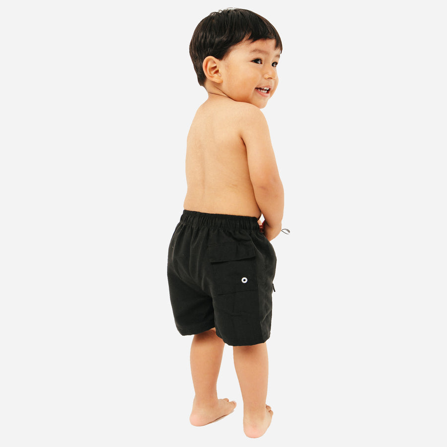 kids black swim shorts