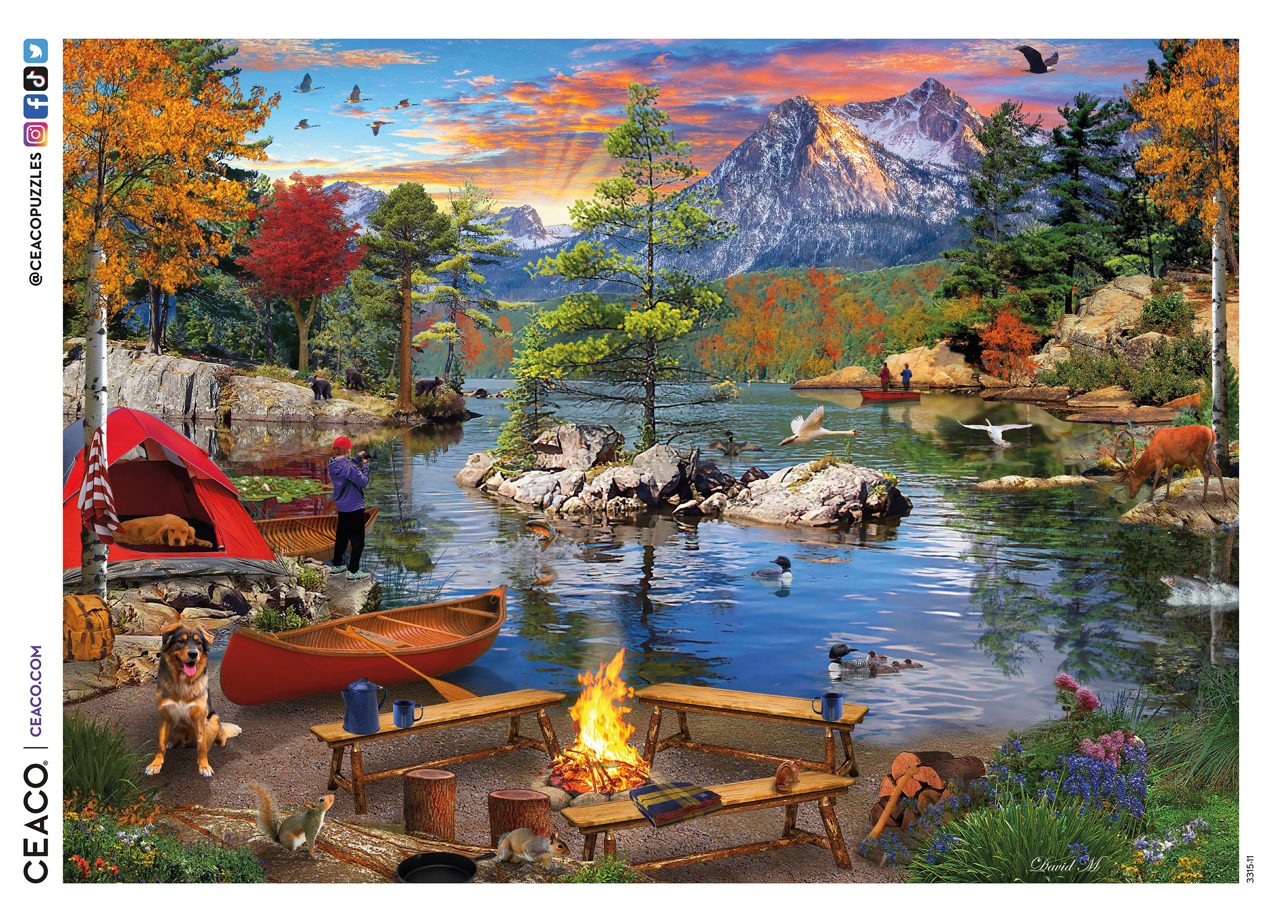 Picnic By The Lake 500 Piece Puzzle 