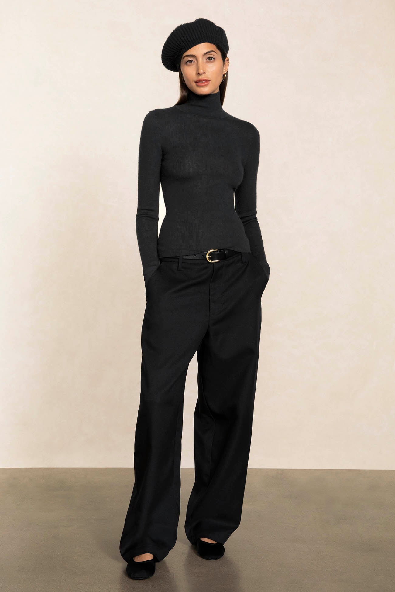 Image of RUMER FITTED CASHMERE TURTLENECK