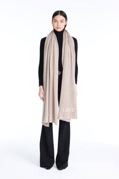 Women's Love BCRF Pure Cashmere Pink Scarf | NakedCashmere