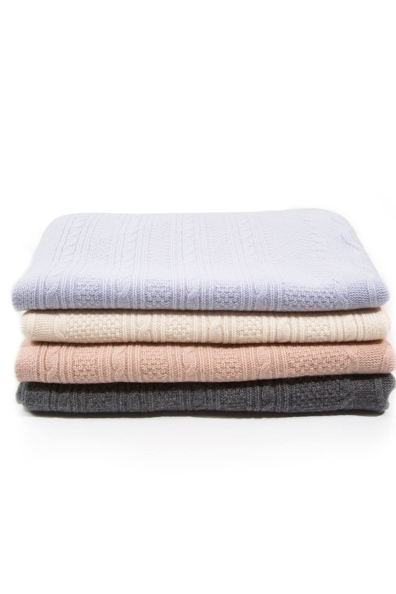 Cashmere Baby Blanket Cable Knit NakedCashmere
