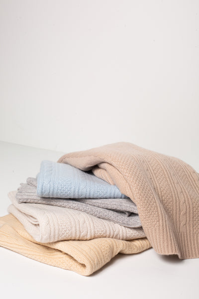 Cashmere Baby Blanket Cable Knit | NakedCashmere
