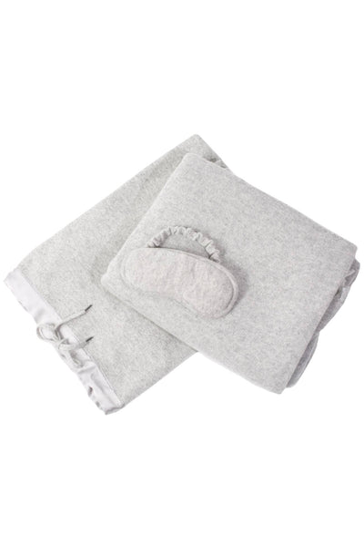 Pure Cashmere Travel Set - Blanket, Eye Mask and Bag | NakedCashmere