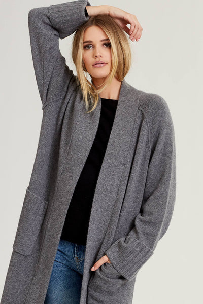 Women's Tinley Long Open Front Cashmere Cardigan | NakedCashmere