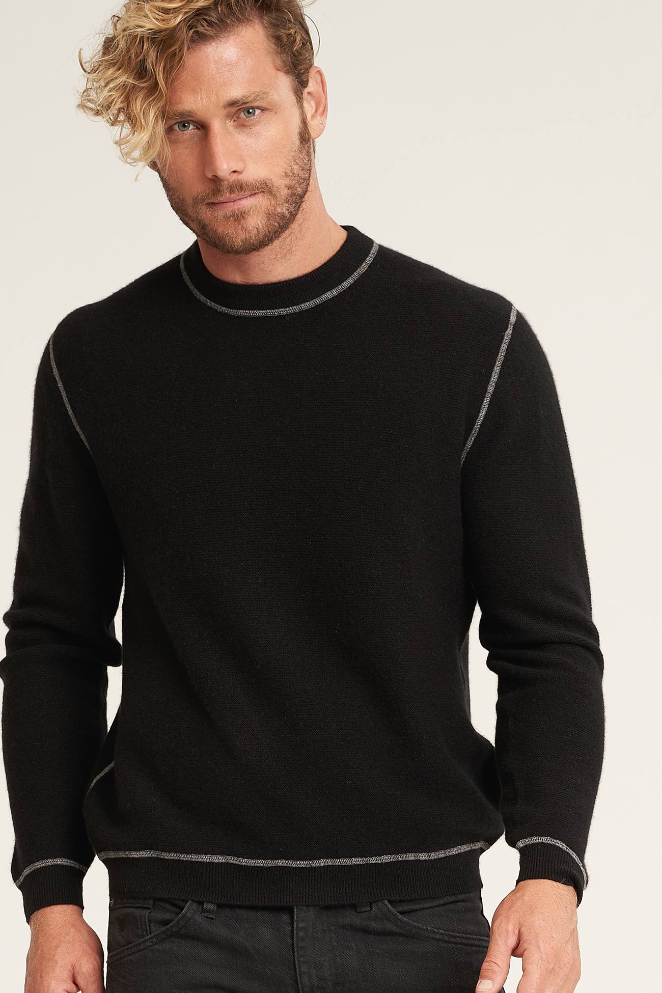 Men's Henry Classic Crew Neck Cashmere Sweater | NakedCashmere