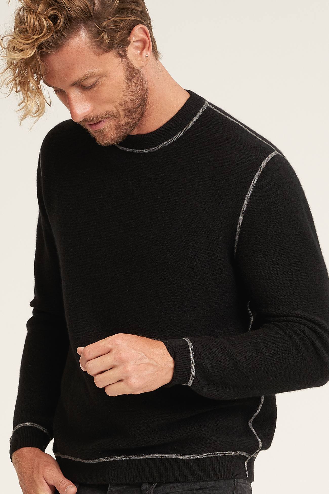 Men's Henry Classic Crew Neck Cashmere Sweater | NakedCashmere