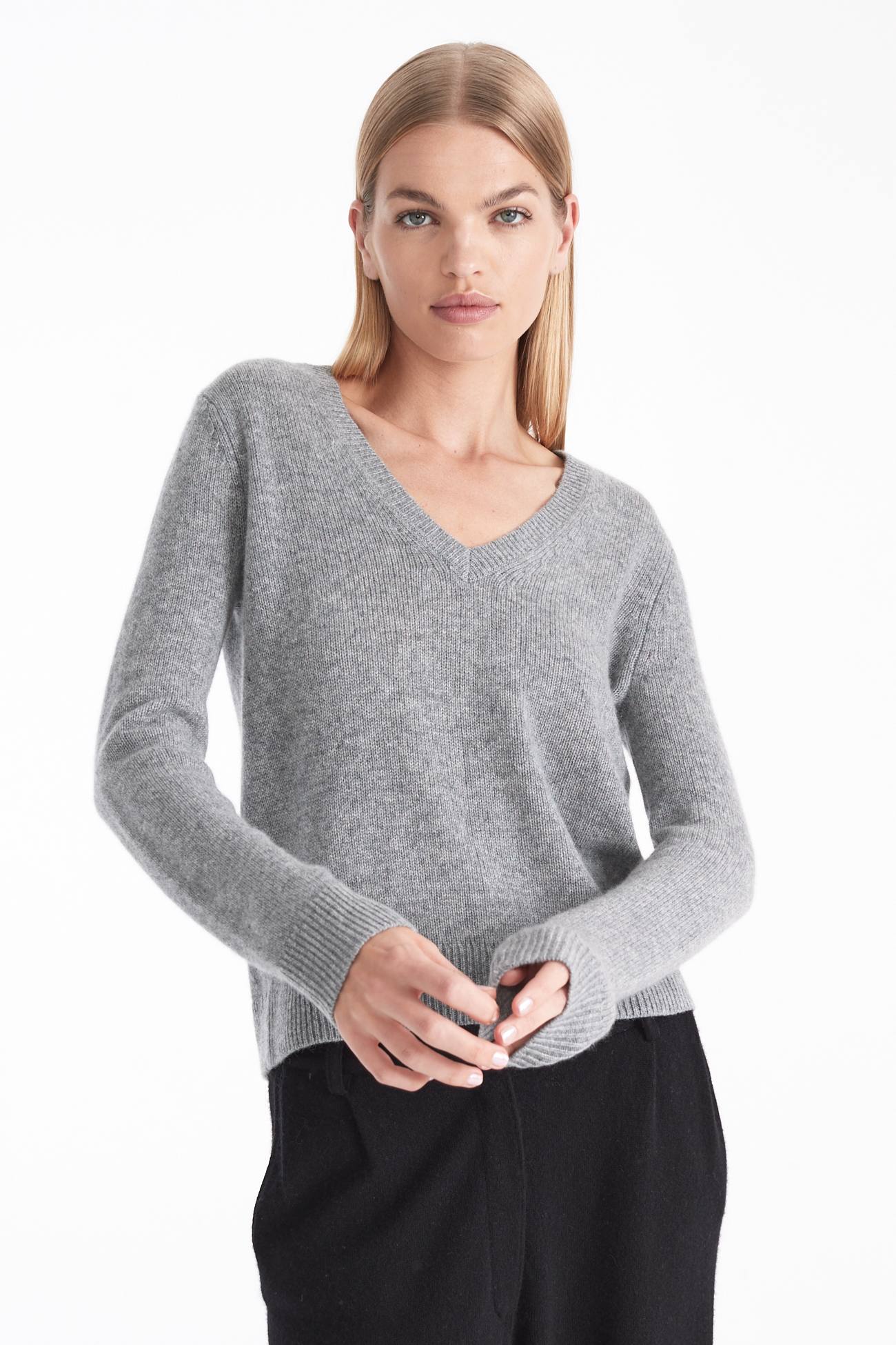 Image of PIPER V-NECK CASHMERE SWEATER