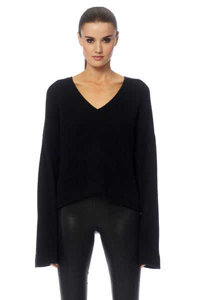 Women's Micah Bell Sleeve V-Neck Cashmere Sweater | SkullCashmere