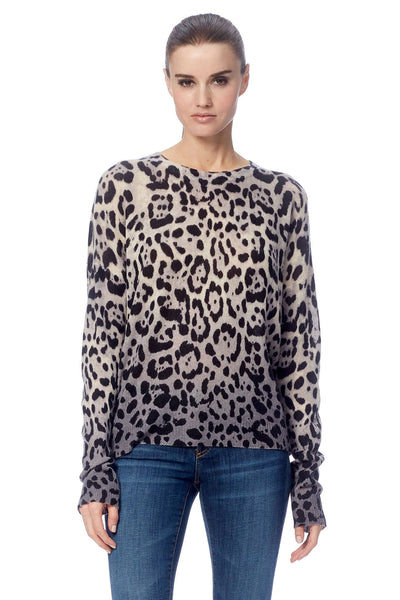 Women's Juliana Cheetah Print Cashmere Pullover | 360Cashmere
