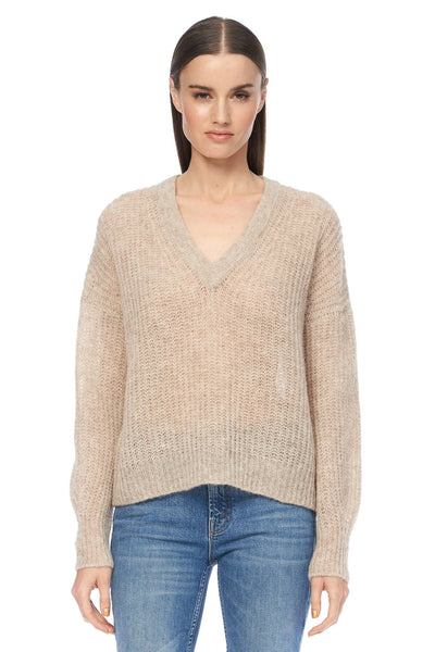 Women's Georgina Deep V-Neck Alpaca Blend Sweater | 360Cashmere