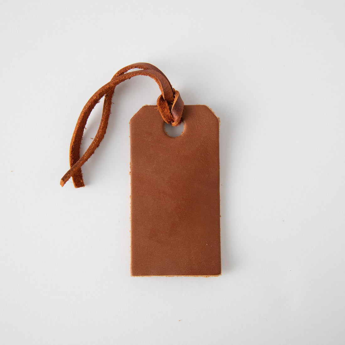 Engravable Luggage ID Tag, Natural Leather