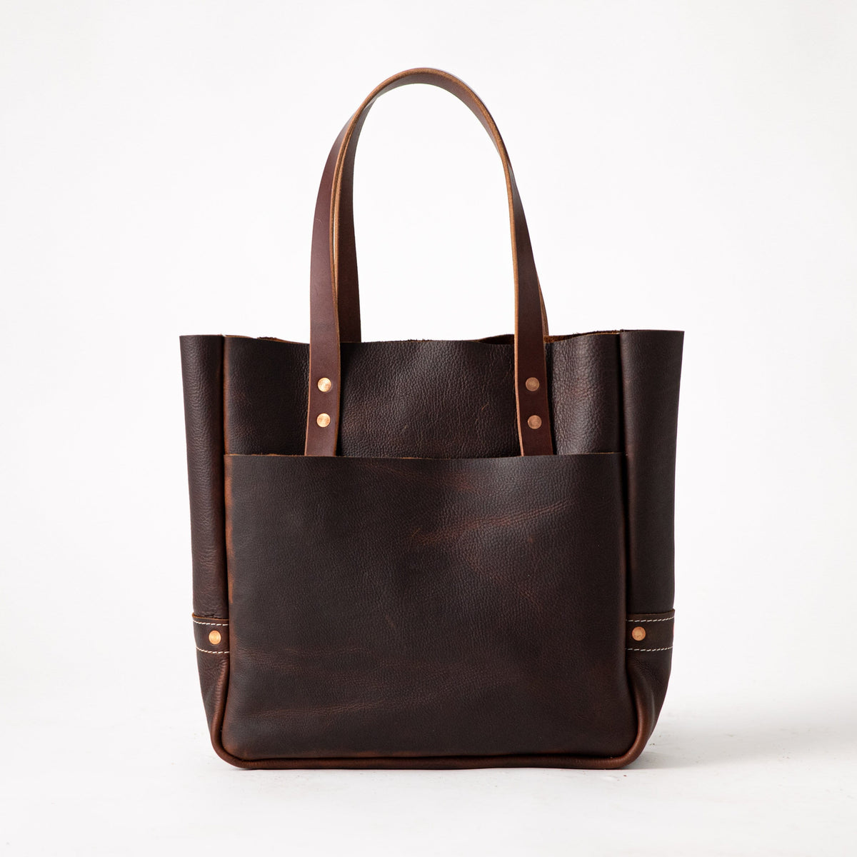 Brown Kodiak Carryall | Large Leather Tote Bags handmade by KMM & Co.