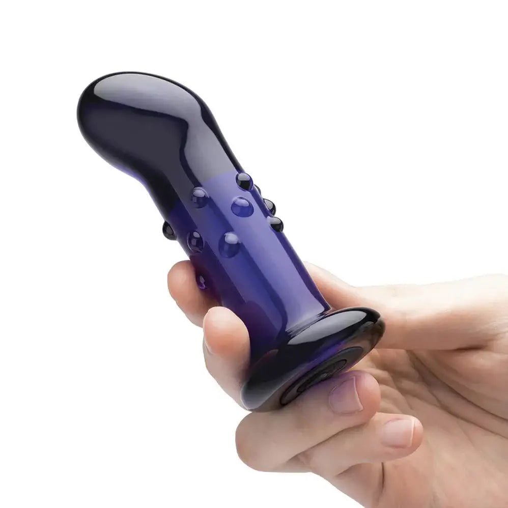 Gläs Remote Vibrating G-Spot/ P-Spot Glass Plug with Nubs