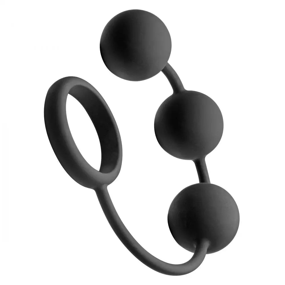 Tom of Finland® Silicone C - Ring with 3 Weighted Balls