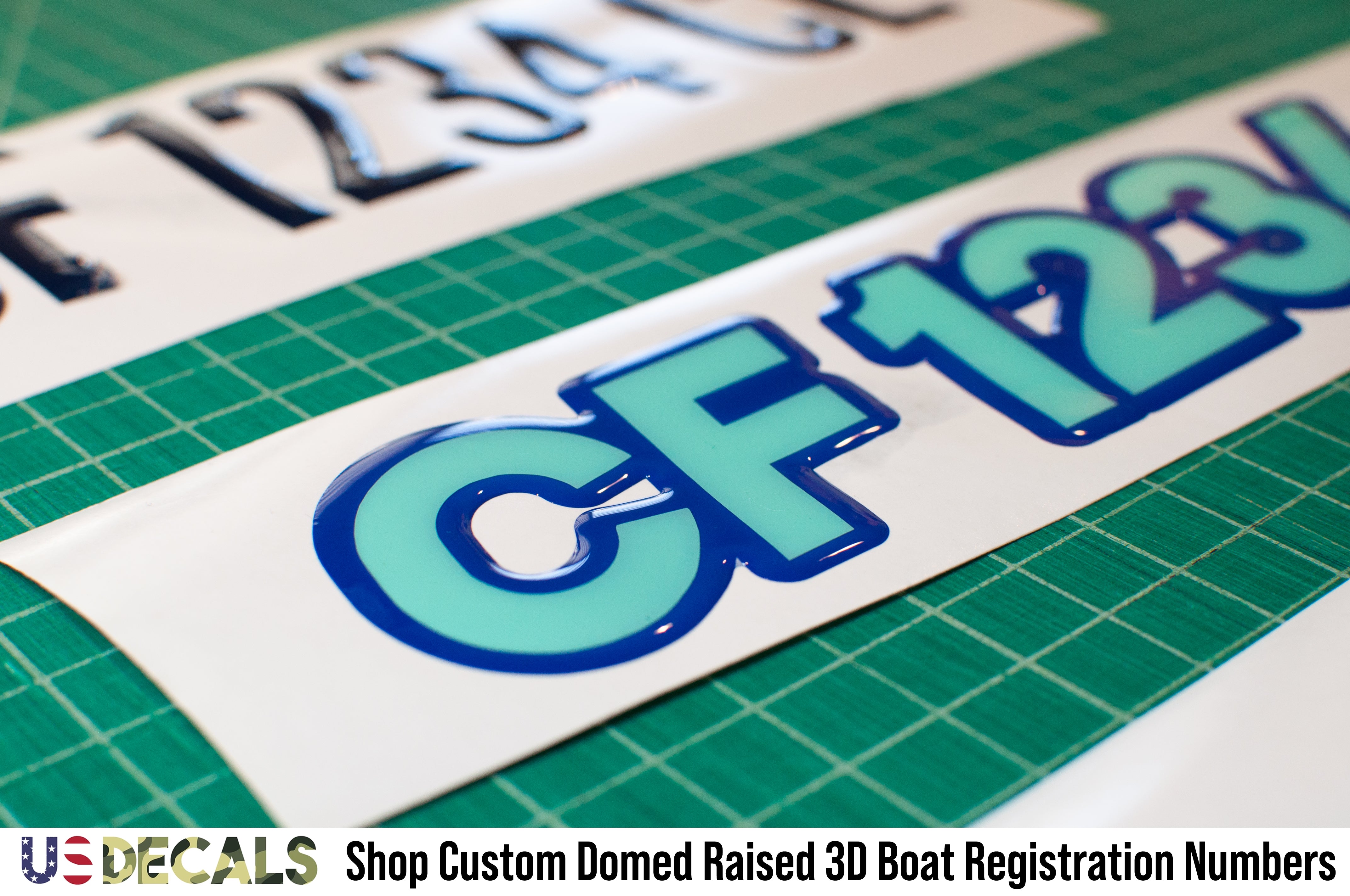 custom boat registration numbers and letters 3d raised