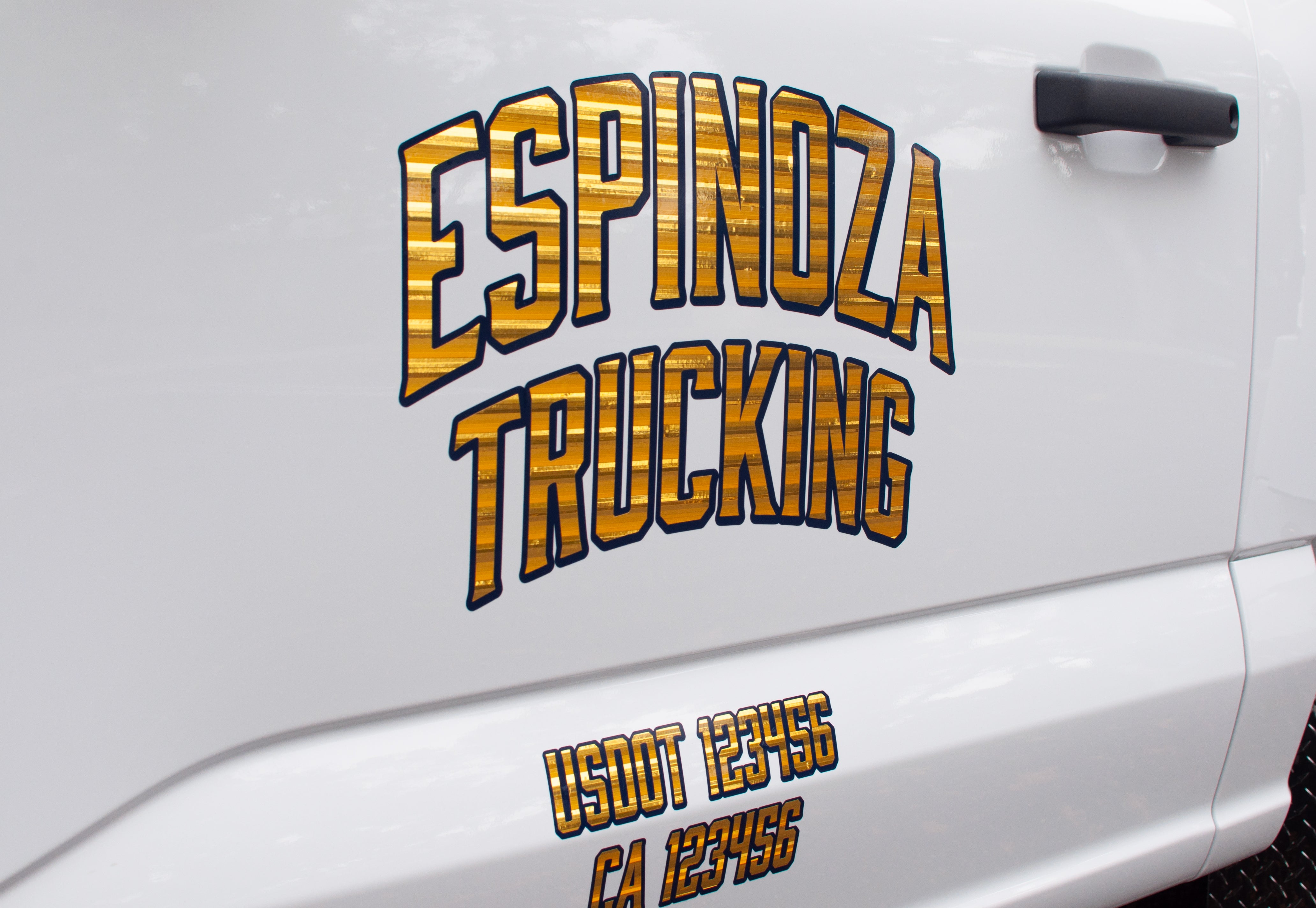 gold truck door decals