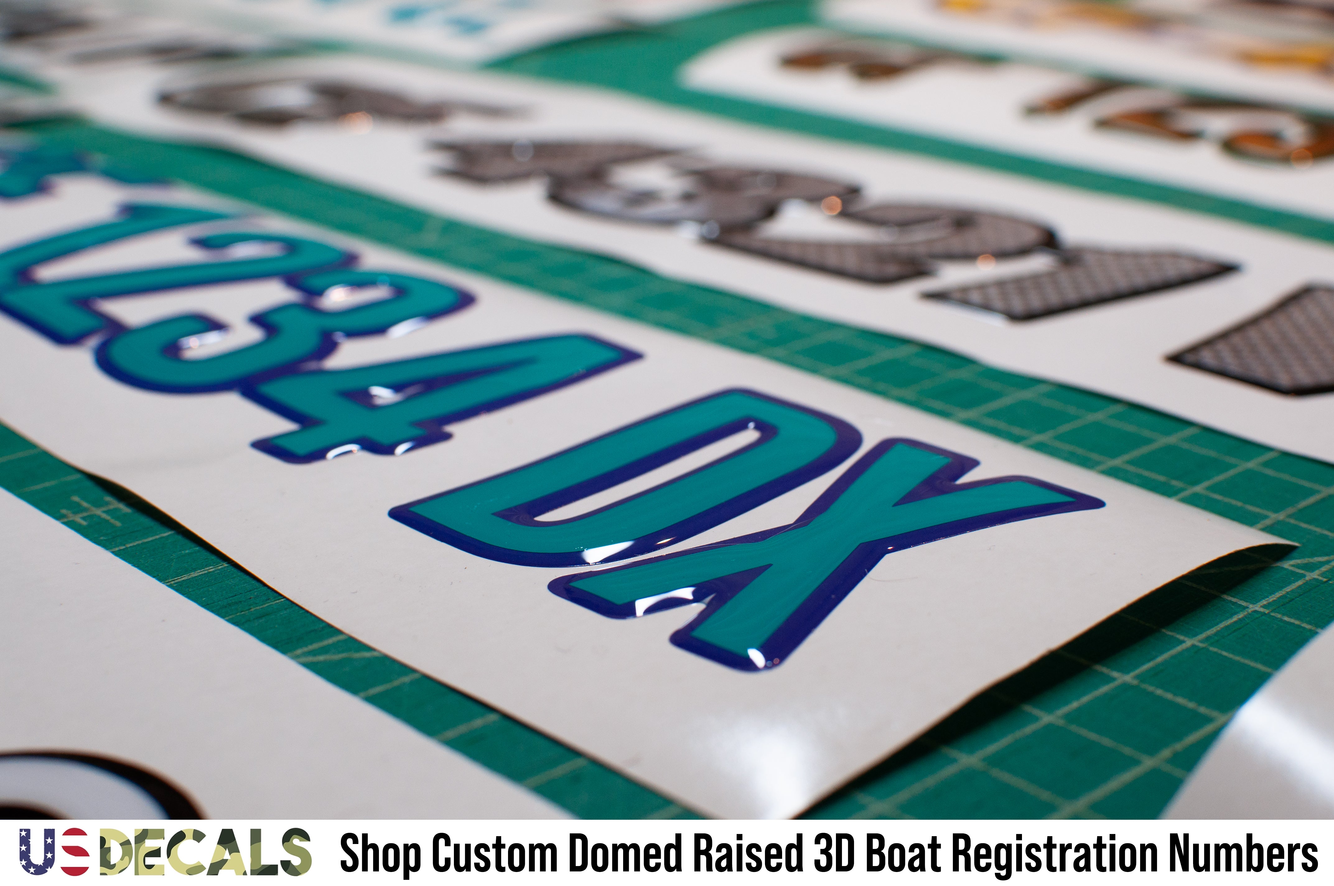 domed boat registration decals