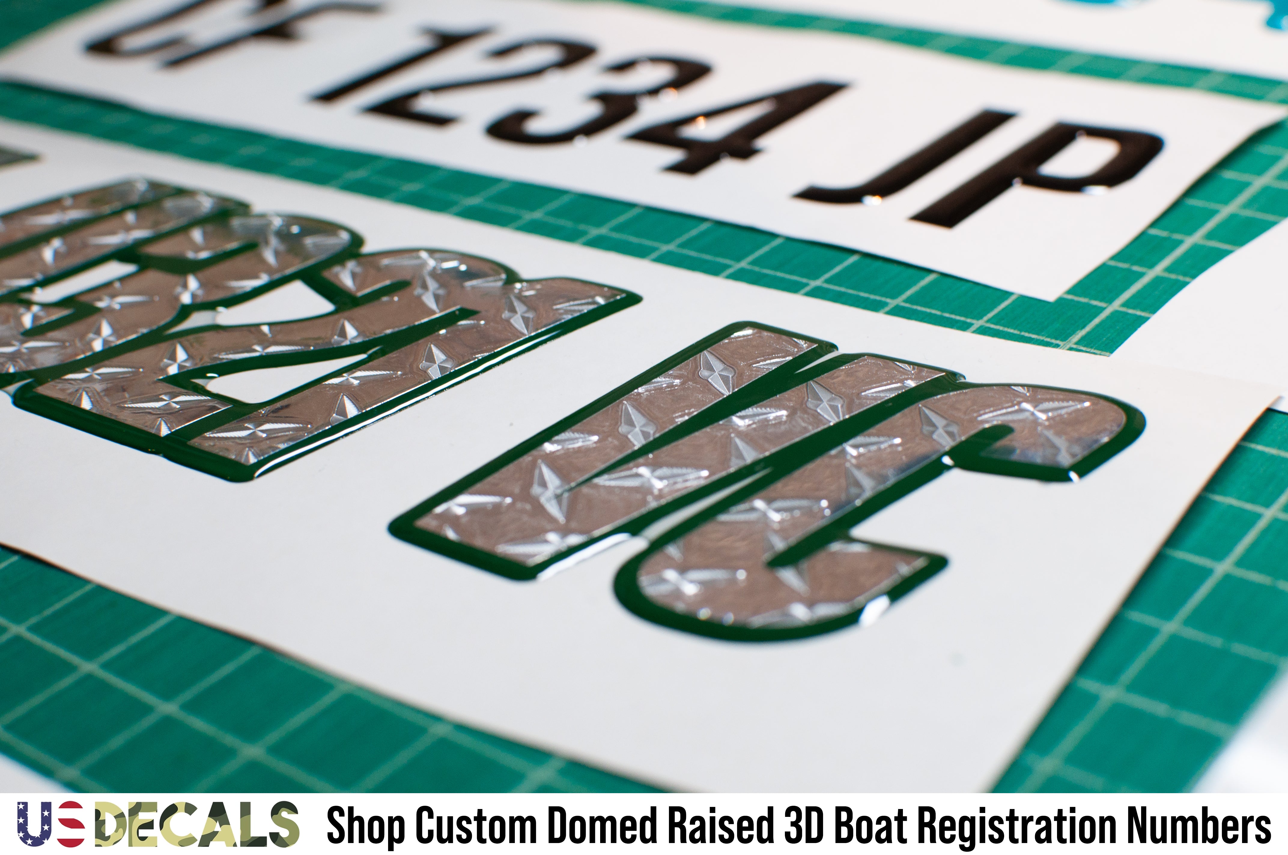 raised boat registration numbers