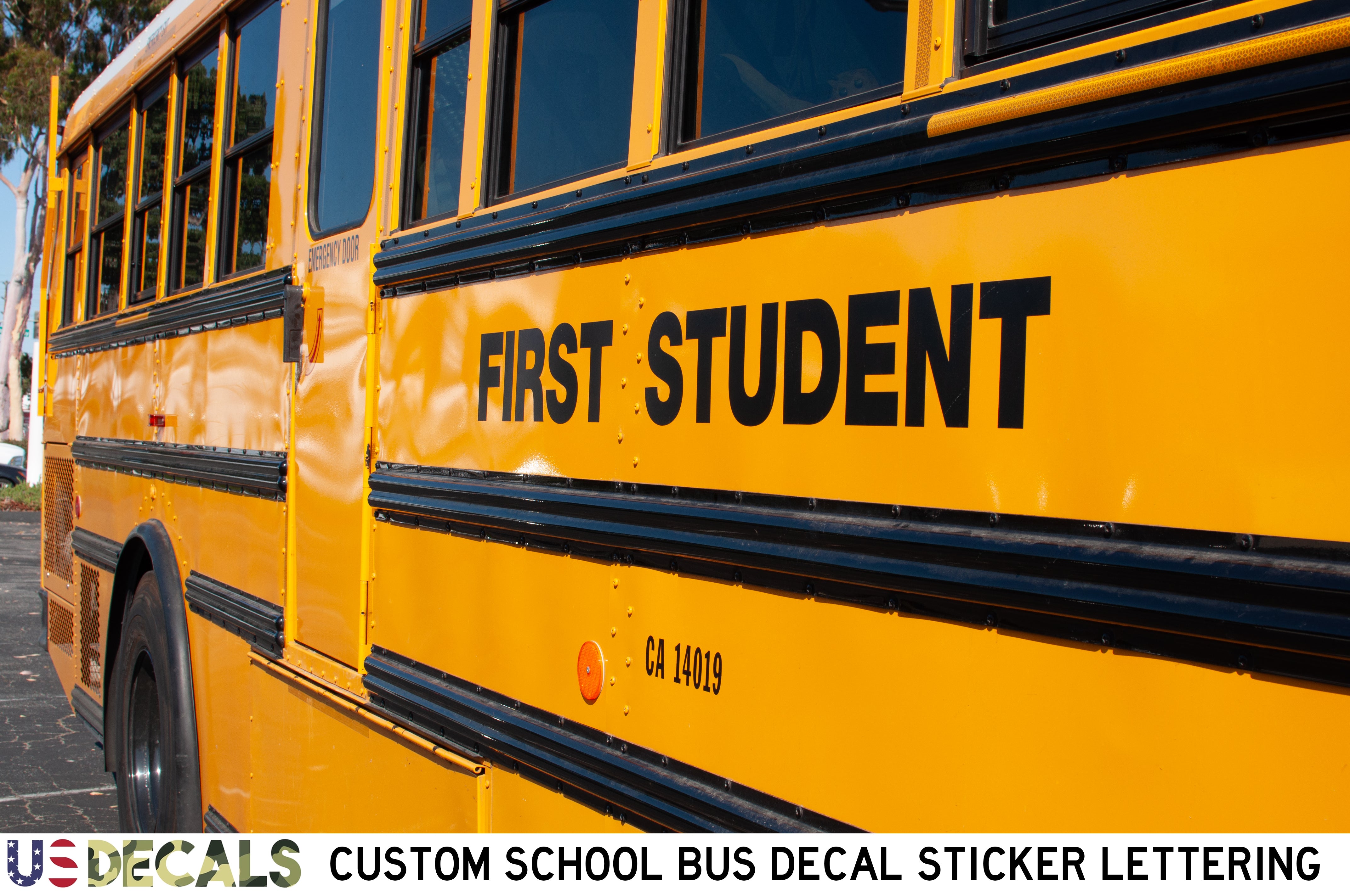 school bus lettering decals