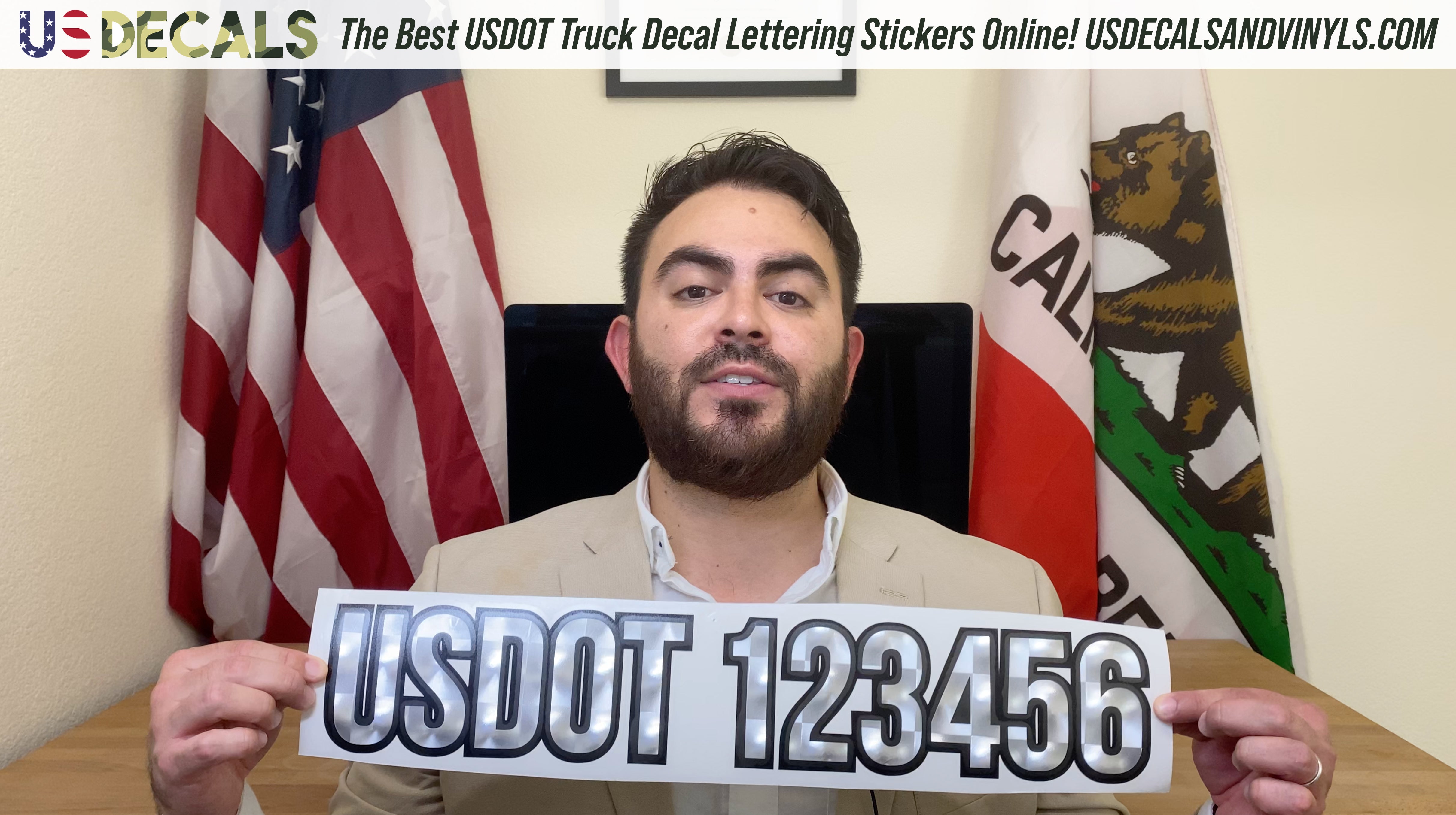 usdot number sticker decal example 