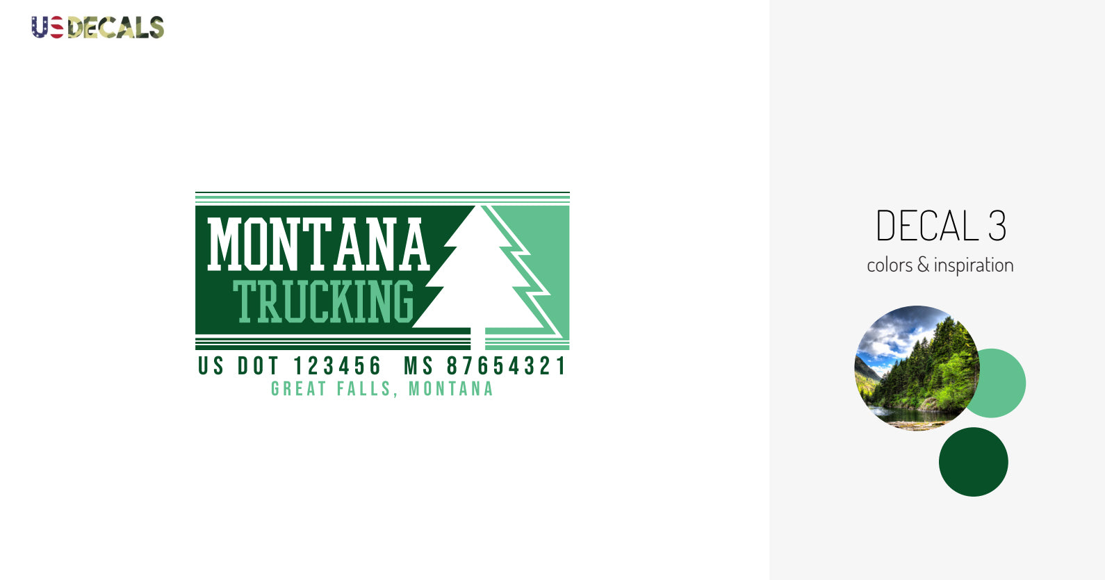 truck door us dot mc lettering decals stickers