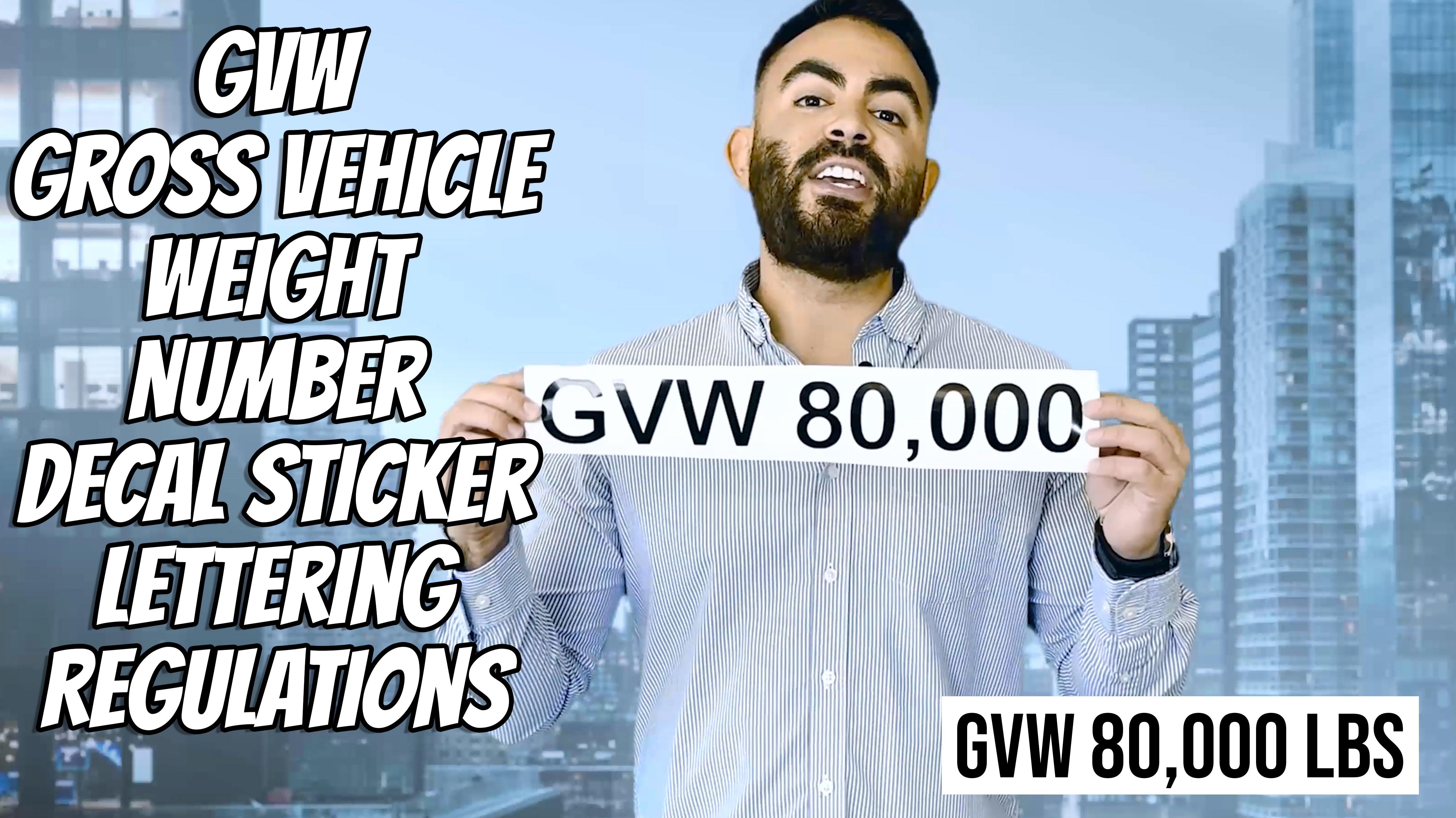 what is a gvw number? GVW number sticker decal lettering recommendations 