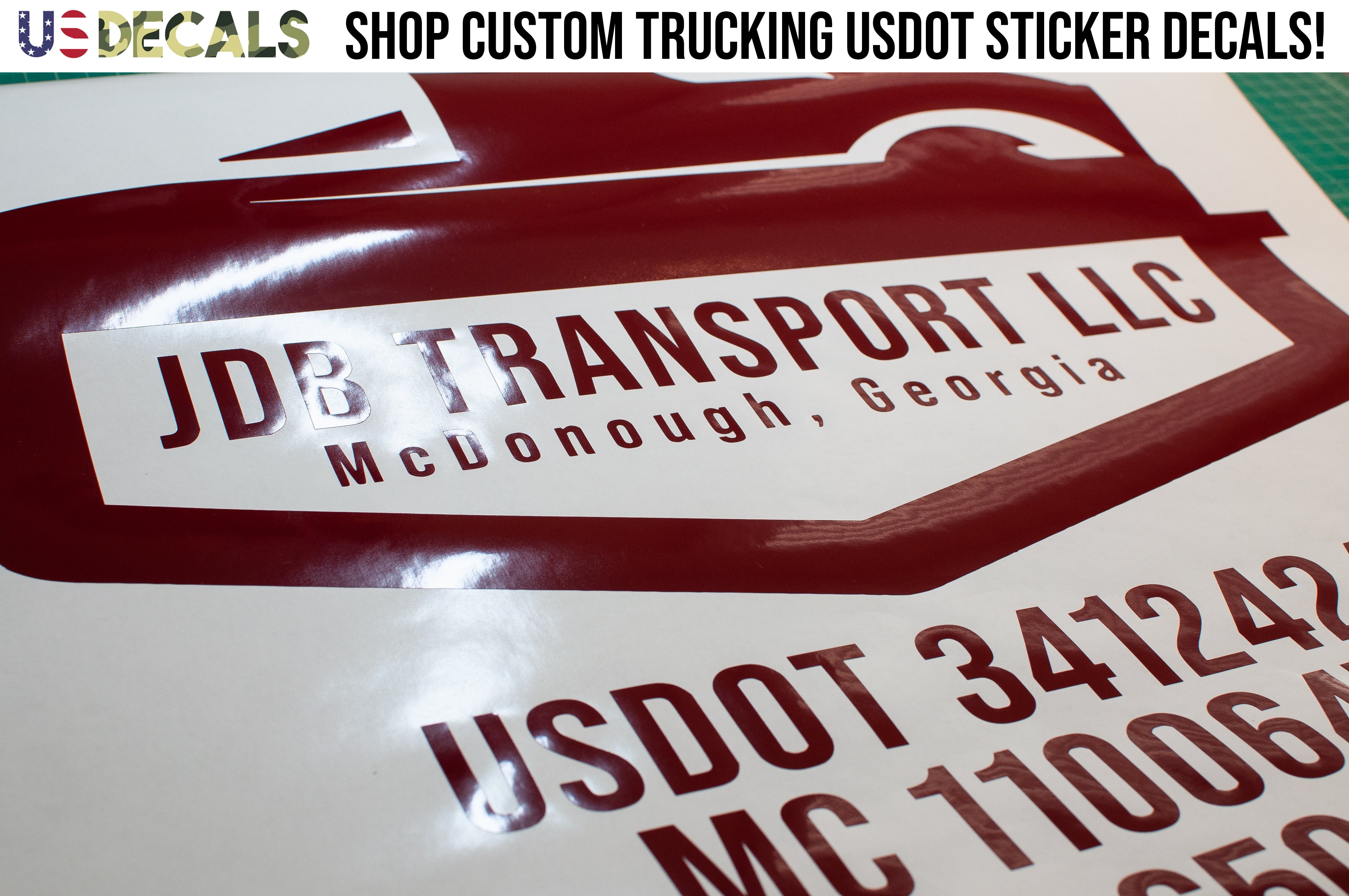 usdot truck door dot decal