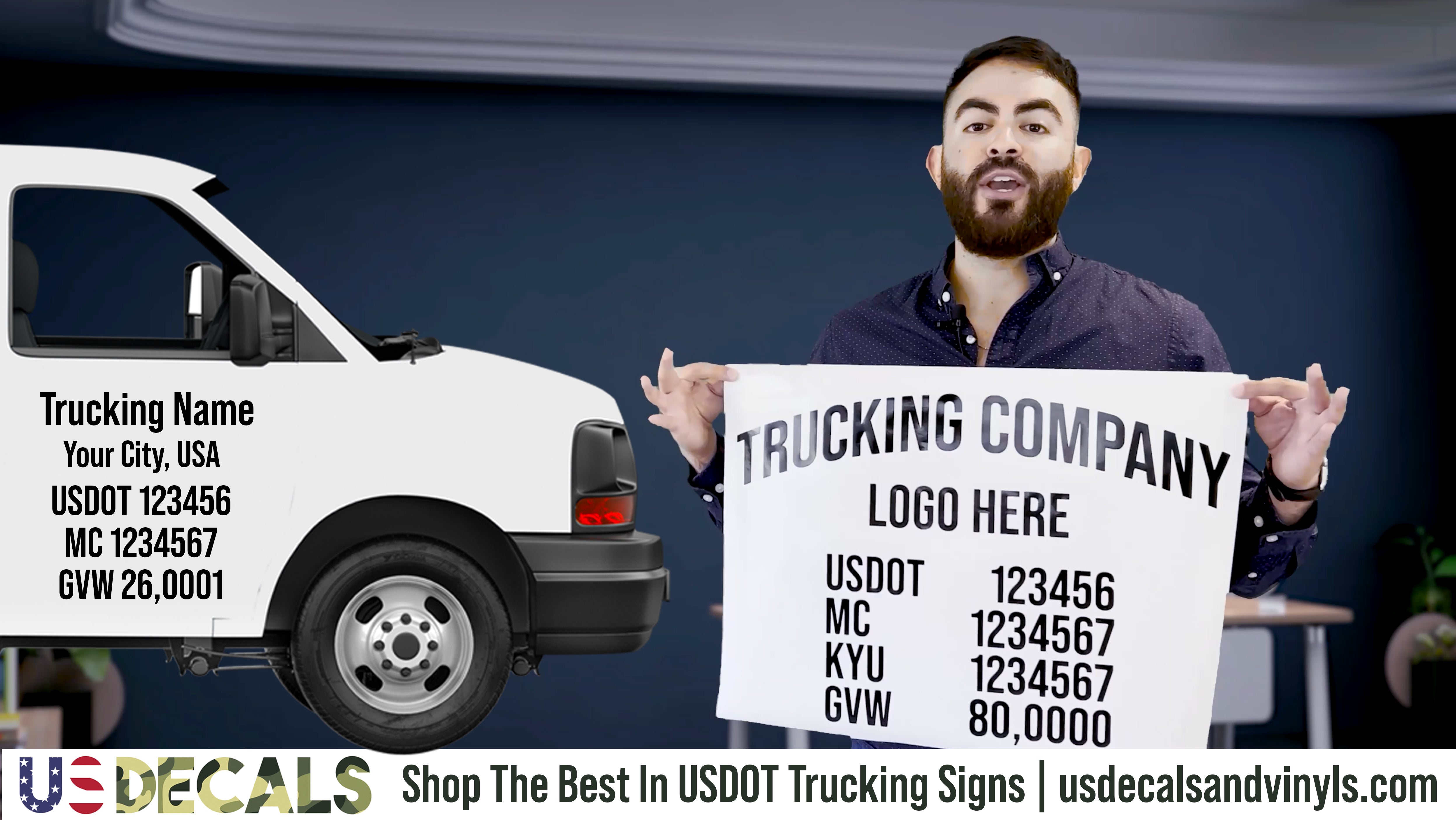 usdot truck door lettering sticker signs