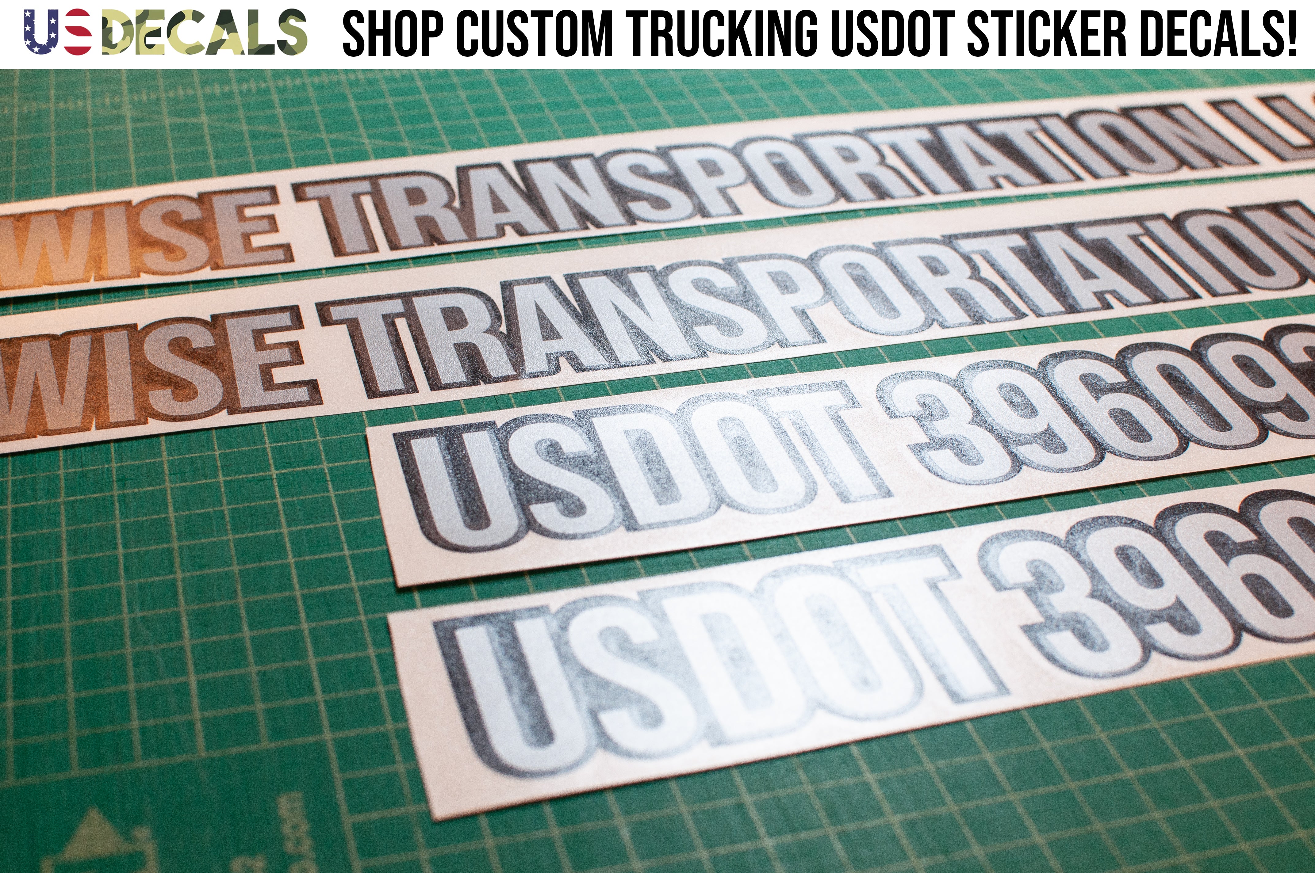 usdot lettering decals