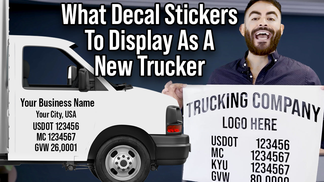 semi truck usdot lettering decals